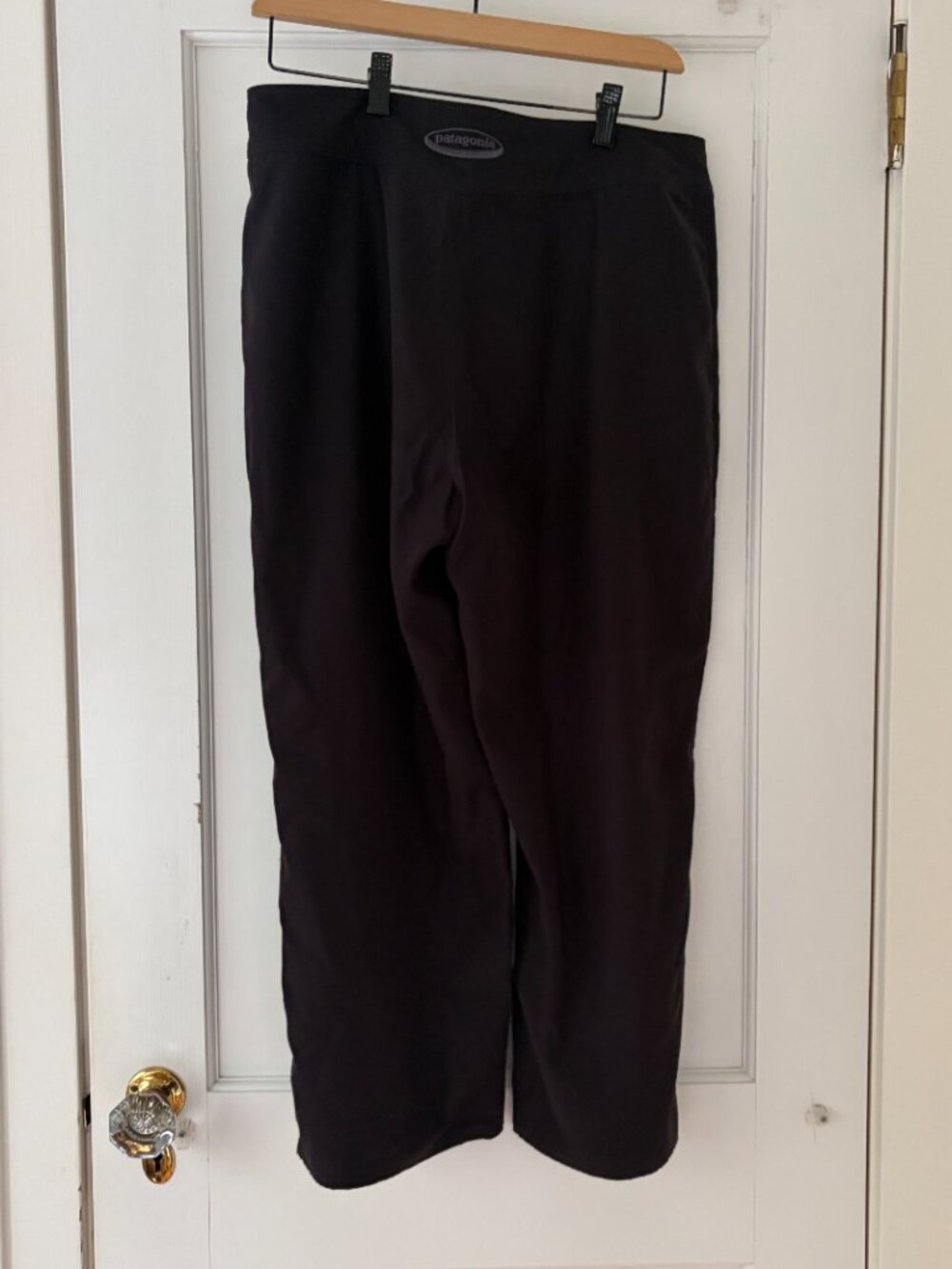 Pataloha Patagonia Women's Black Wide Leg Crop Pants Slits Size 12 - Picture 5 of 10